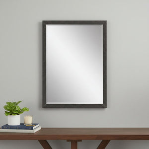39 Inch Solid Wood Framed Decorative Wall Mirror for Elegant Entryway or Bedroom Decor