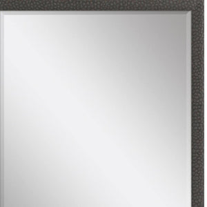 39 Inch Solid Wood Framed Decorative Wall Mirror for Elegant Entryway or Bedroom Decor