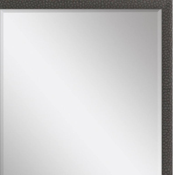 39 Inch Solid Wood Framed Decorative Wall Mirror for Elegant Entryway or Bedroom Decor