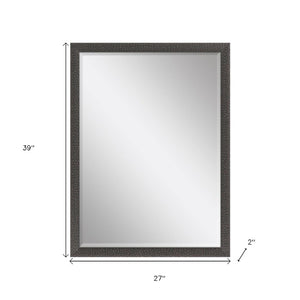 39 Inch Solid Wood Framed Decorative Wall Mirror for Elegant Entryway or Bedroom Decor