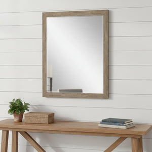 31 Inch Bold Framed Accent Wall Mirror for Entryway Living Room or Bedroom Decor Display