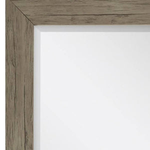 33 Inch Wood Framed Decorative Wall Mirror Modern Accent Piece for Entryway or Living Room