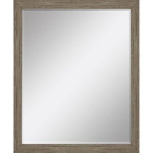 33 Inch Wood Framed Decorative Wall Mirror Modern Accent Piece for Entryway or Living Room