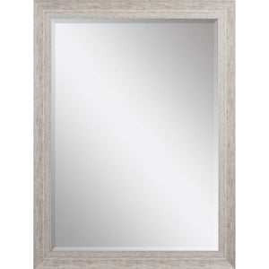 HomeRoots 40 Inch Distressed White Wooden Framed Wall Mirror Farmhouse Accent Decor Piece 632851