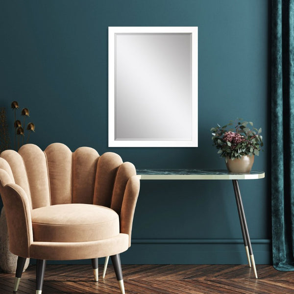39 Inch Round Accent Wall Mirror Metallic Frame Decorative Glam Living Room Dining Decor