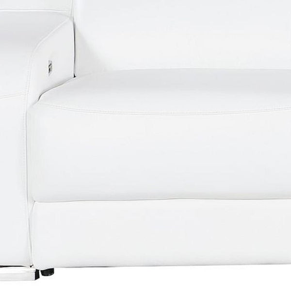HomeRoots 103" Modern Reclining Sofa with Silver Legs - Comfortable, Durable, and Stylish for Any Space 632868