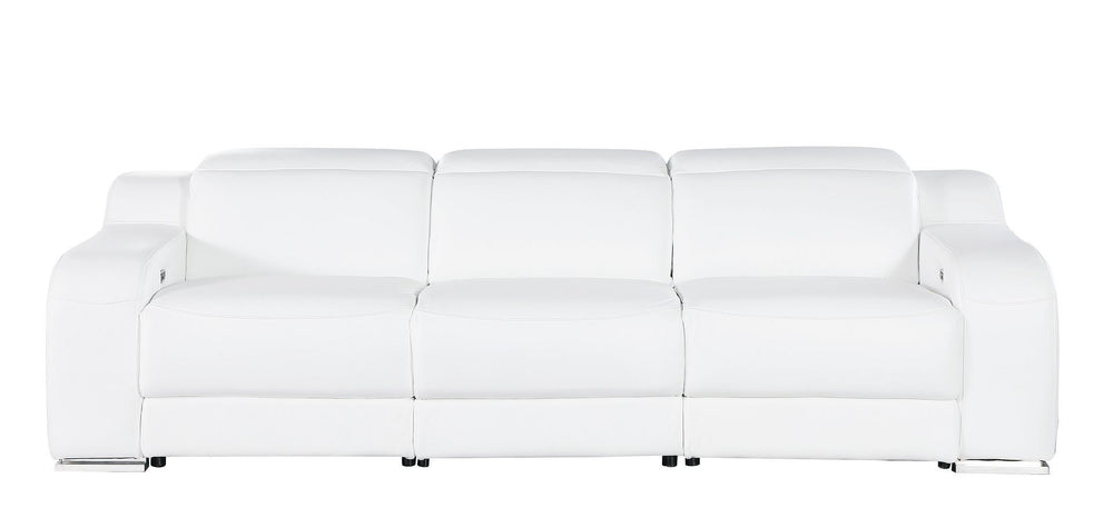 HomeRoots 103" Modern Reclining Sofa with Silver Legs - Comfortable, Durable, and Stylish for Any Space 632868