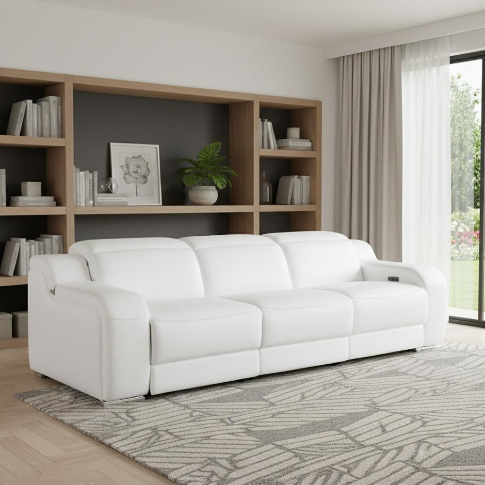 HomeRoots 103" Modern Reclining Sofa with Silver Legs - Comfortable, Durable, and Stylish for Any Space 632868