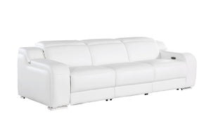 HomeRoots 103" Modern Reclining Sofa with Silver Legs - Comfortable, Durable, and Stylish for Any Space 632868