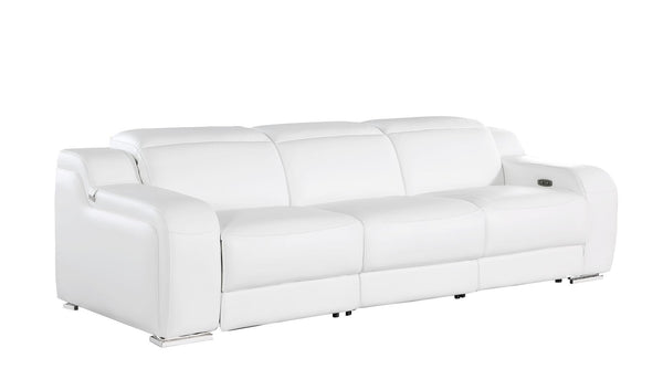 HomeRoots 103" Modern Reclining Sofa with Silver Legs - Comfortable, Durable, and Stylish for Any Space 632868