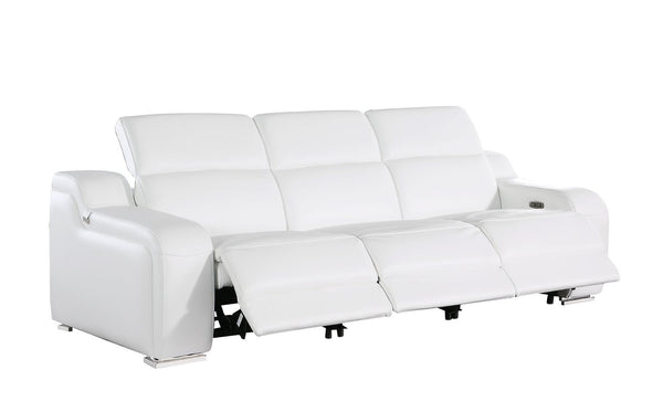 HomeRoots 103" Modern Reclining Sofa with Silver Legs - Comfortable, Durable, and Stylish for Any Space 632868