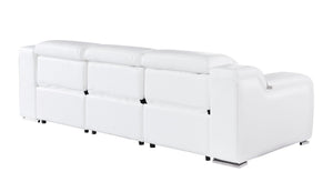 HomeRoots 103" Modern Reclining Sofa with Silver Legs - Comfortable, Durable, and Stylish for Any Space 632868