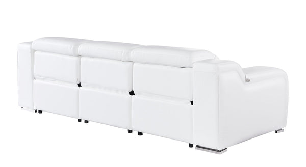 HomeRoots 103" Modern Reclining Sofa with Silver Legs - Comfortable, Durable, and Stylish for Any Space 632868