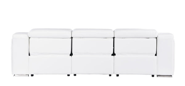 HomeRoots 103" Modern Reclining Sofa with Silver Legs - Comfortable, Durable, and Stylish for Any Space 632868