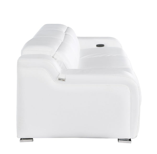 HomeRoots 103" Modern Reclining Sofa with Silver Legs - Comfortable, Durable, and Stylish for Any Space 632868