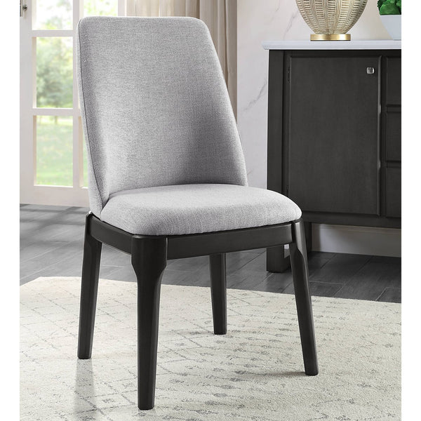 English Elm Light Linen Upholstered Side Chairs Set of 2 – Tight Back Comfort, Grey Oak Tapered Legs, Durable Dining Seating (98) B062P186538