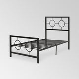 Christopher Knight Home® - Noble House - Francoise Modern Iron Twin Bed Frame, Flat Black