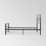 Christopher Knight Home® - Noble House - Francoise Modern Iron Twin Bed Frame, Flat Black