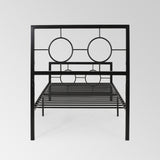 Christopher Knight Home® - Noble House - Francoise Modern Iron Twin Bed Frame, Flat Black