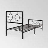 Christopher Knight Home® - Noble House - Francoise Modern Iron Twin Bed Frame, Flat Black