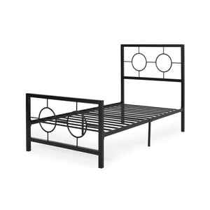 Christopher Knight Home® - Noble House - Francoise Modern Iron Twin Bed Frame, Flat Black