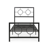 Christopher Knight Home® - Noble House - Francoise Modern Iron Twin Bed Frame, Flat Black