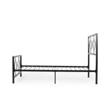 Christopher Knight Home® - Noble House - Francoise Modern Iron Twin Bed Frame, Flat Black