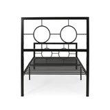 Christopher Knight Home® - Noble House - Francoise Modern Iron Twin Bed Frame, Flat Black