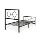 Christopher Knight Home® - Noble House - Francoise Modern Iron Twin Bed Frame, Flat Black