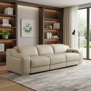 HomeRoots 103" Modern Reclining Sofa with Durable Steel Frame, Power Recline & Sleek Design for Comfort 632894