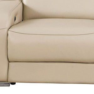 HomeRoots 103" Modern Reclining Sofa with Durable Steel Frame, Power Recline & Sleek Design for Comfort 632894