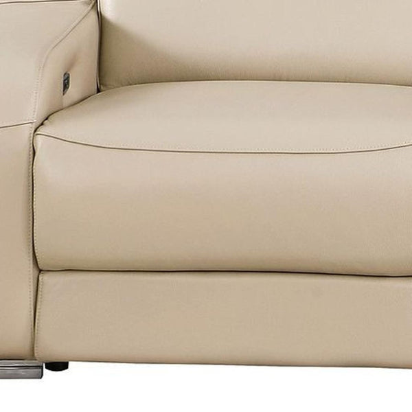 HomeRoots 103" Modern Reclining Sofa with Durable Steel Frame, Power Recline & Sleek Design for Comfort 632894