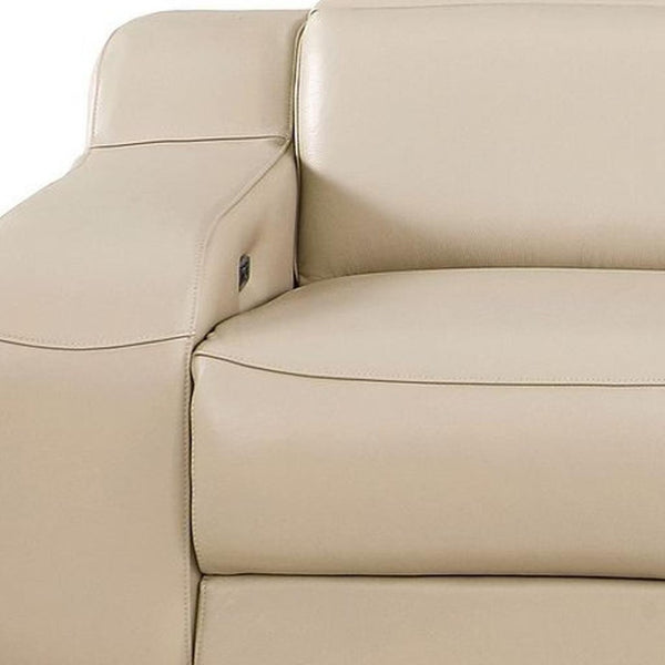 HomeRoots 103" Reclining Steel USB Sofa - Modern Comfort with Power Recline, Stylish Design & Durable Support 632895
