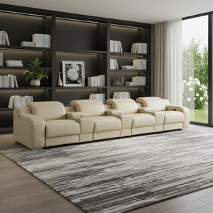 HomeRoots 169" Modern Reclining Steel Sofa with USB Port – Effortless Comfort, Stylish Design & Durability 632897