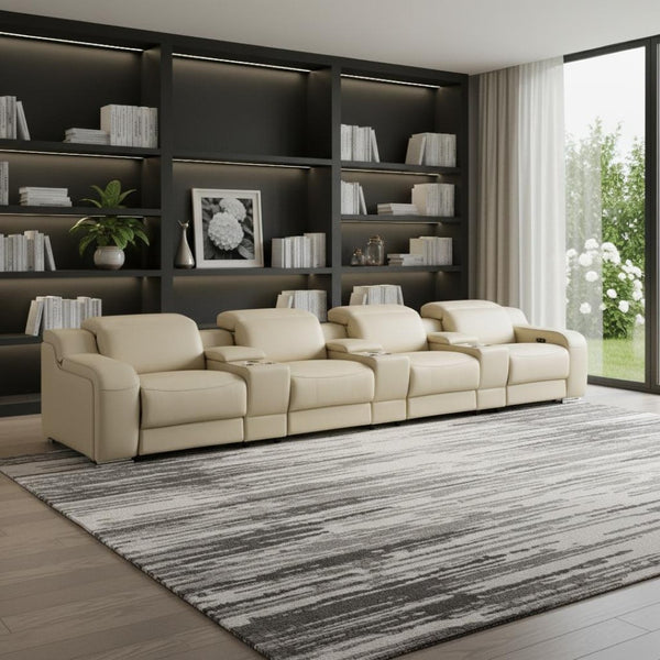 HomeRoots 169" Modern Reclining Steel Sofa with USB Port – Effortless Comfort, Stylish Design & Durability 632897
