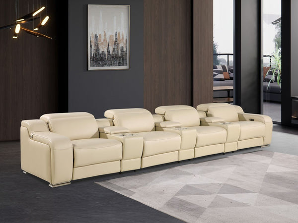 HomeRoots 169" Modern Reclining Steel Sofa with USB Port – Effortless Comfort, Stylish Design & Durability 632897