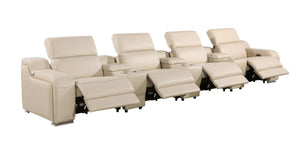 HomeRoots 169" Modern Reclining Steel Sofa with USB Port – Effortless Comfort, Stylish Design & Durability 632897