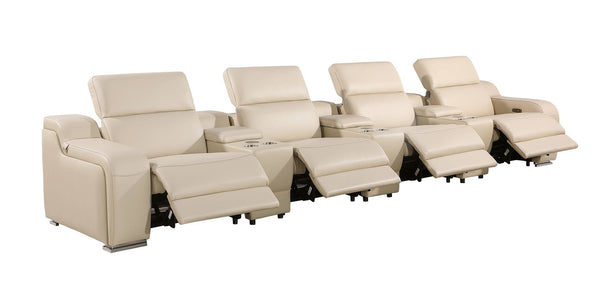 HomeRoots 169" Modern Reclining Steel Sofa with USB Port – Effortless Comfort, Stylish Design & Durability 632897