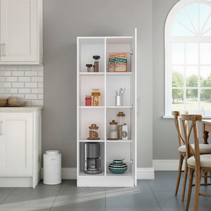 English Elm Flovilla Tall Storage Cabinet with Open Shelves and Closed Compartment for Home Office B097P474299