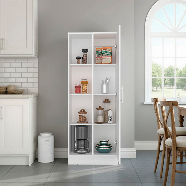 English Elm Flovilla Tall Storage Cabinet with Open Shelves and Closed Compartment for Home Office B097P474299