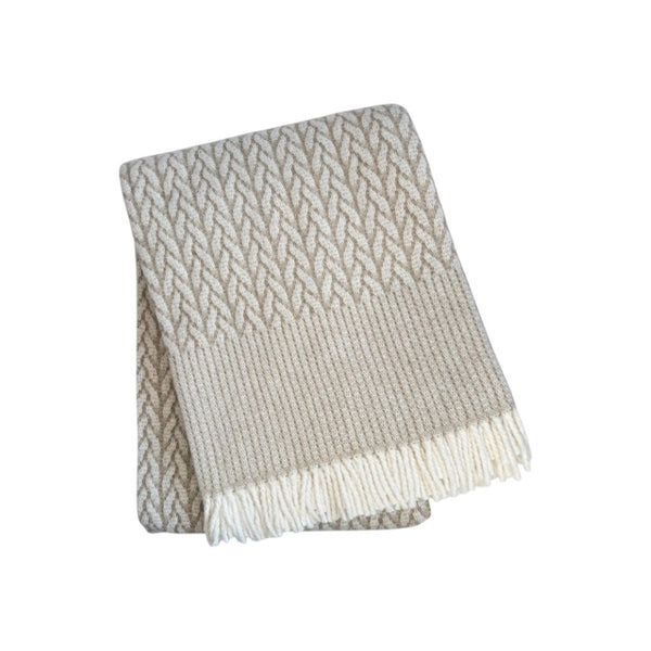 HomeRoots 55" Cinnamon Woven Plush Throw Blanket - Soft Cotton Blend with Fringe for Cozy Home Decor & Gifts 632920