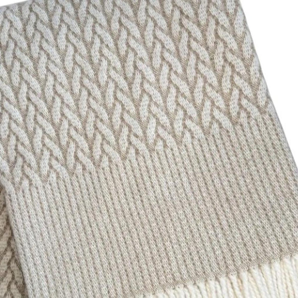 HomeRoots 55" Cinnamon Woven Plush Throw Blanket - Soft Cotton Blend with Fringe for Cozy Home Decor & Gifts 632920