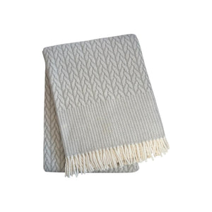 HomeRoots 55" Plush Gray Cotton Blend Woven Throw Blanket with Decorative Fringe for Cozy Living Spaces 632922