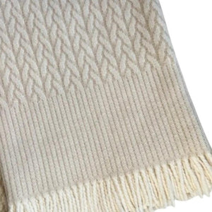 HomeRoots 55" Luxurious Linen Cotton Blend Throw Blanket with Fringe – Perfect for Cozying Up Indoors or Outdoors! 632923