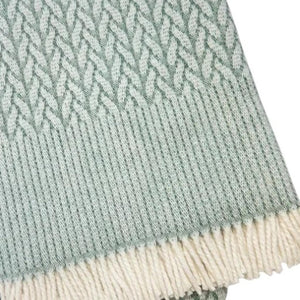 HomeRoots 55" Cozy Sage Cotton Blend Plush Throw Blanket with Fringe - Perfect for Home, Outdoor & Gifting! 632924