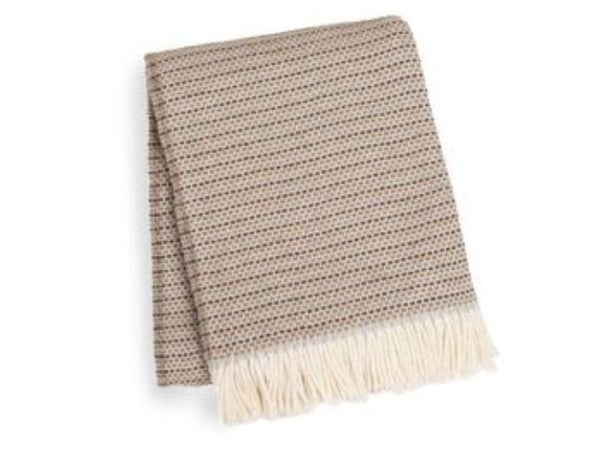 HomeRoots 55" Luxurious Camel Cotton Blend Woven Plush Throw Blanket with Elegant Fringe for Cozy Comfort 632926