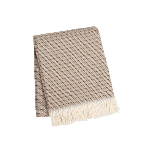 HomeRoots 55" Luxurious Camel Cotton Blend Woven Plush Throw Blanket with Elegant Fringe for Cozy Comfort 632926