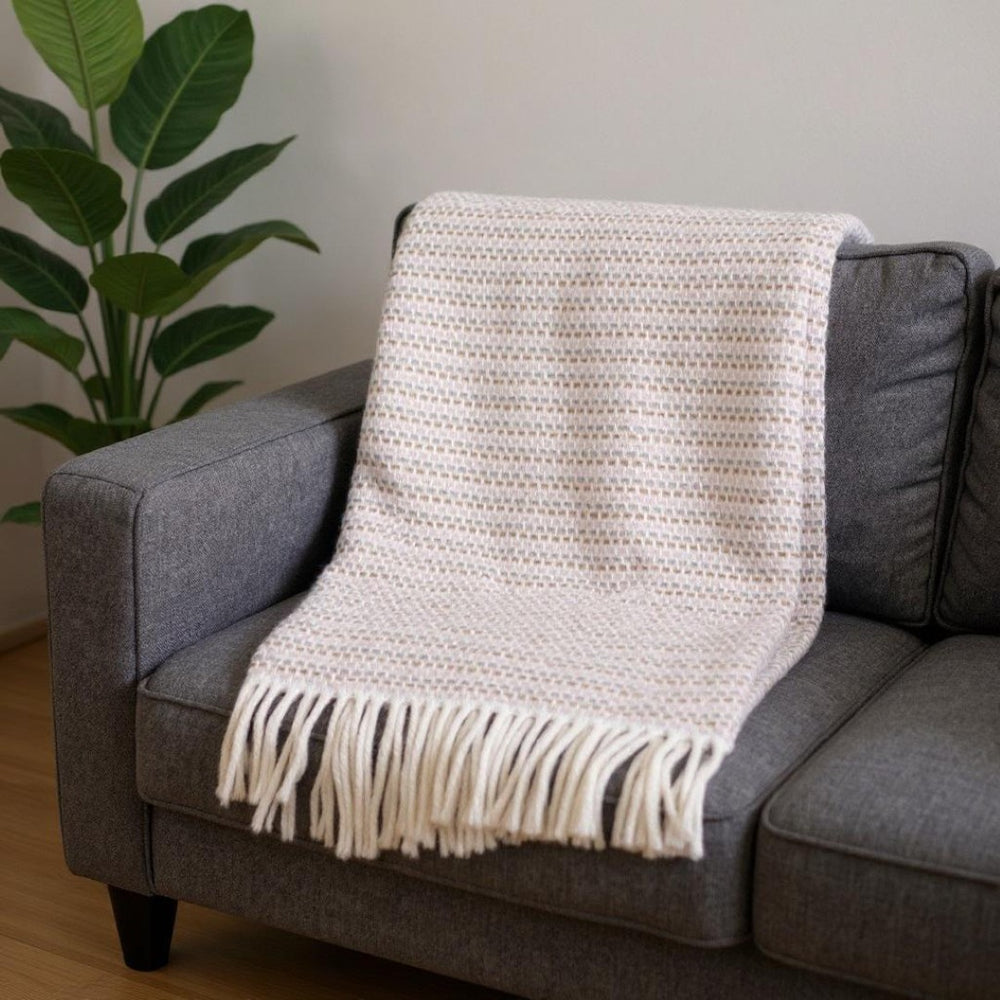 HomeRoots 55" Luxurious Chestnut Cotton Blend Plush Throw Blanket with Fringe for Cozy Living & Gifting 632927