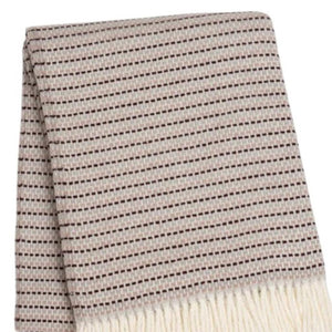 HomeRoots 55" Dusty Rose Plush Cotton Blend Throw Blanket - Soft Woven Design with Fringe for Cozy Comfort 632928