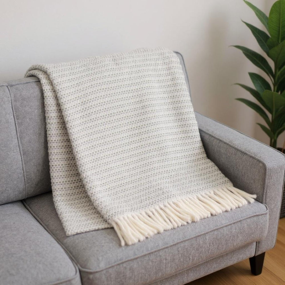 HomeRoots 55" Slate Blue Plush Cotton Blend Throw Blanket with Fringe - Cozy, Stylish, and Versatile Gift! 632932